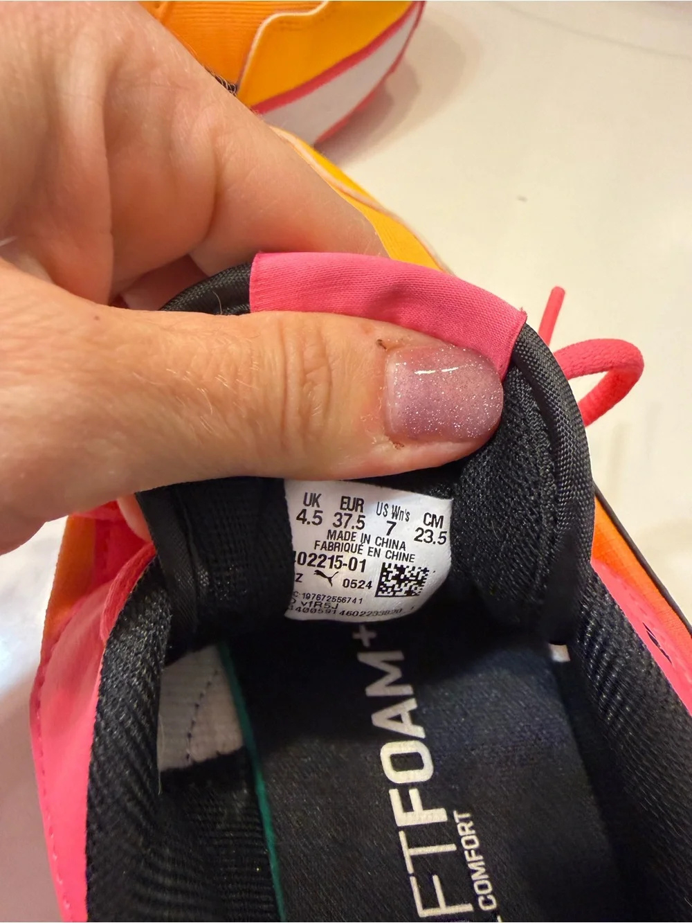 Puma Neon Pink and Yellow Athletic Sneakers